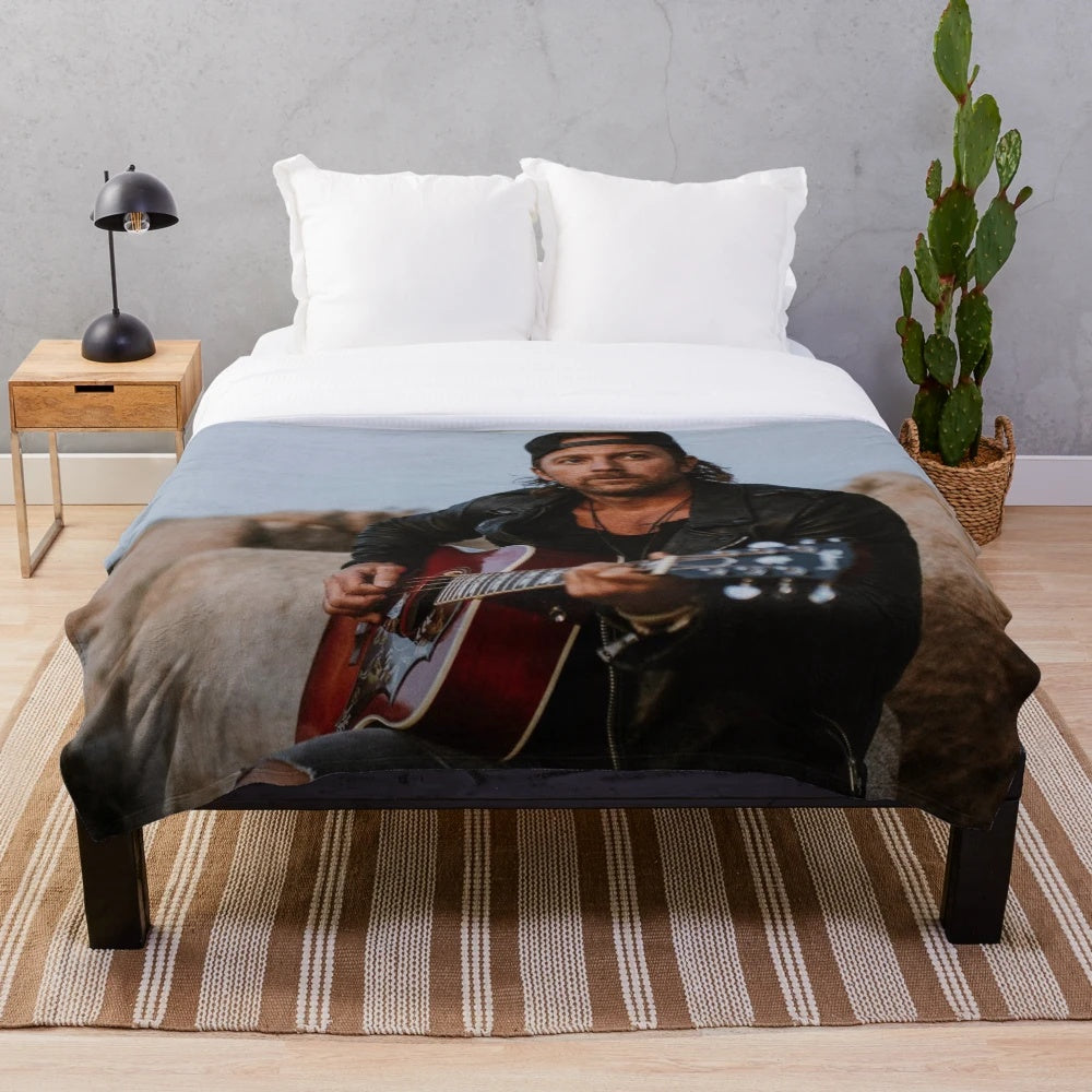 Kip Moore "How High" inspired plush blanket featuring a soft and cozy design