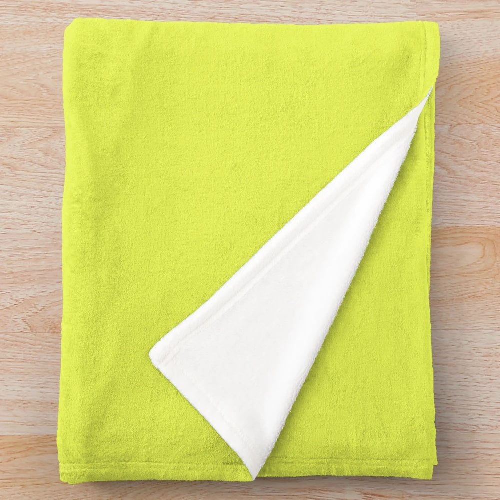 Lemon-colored plush blanket