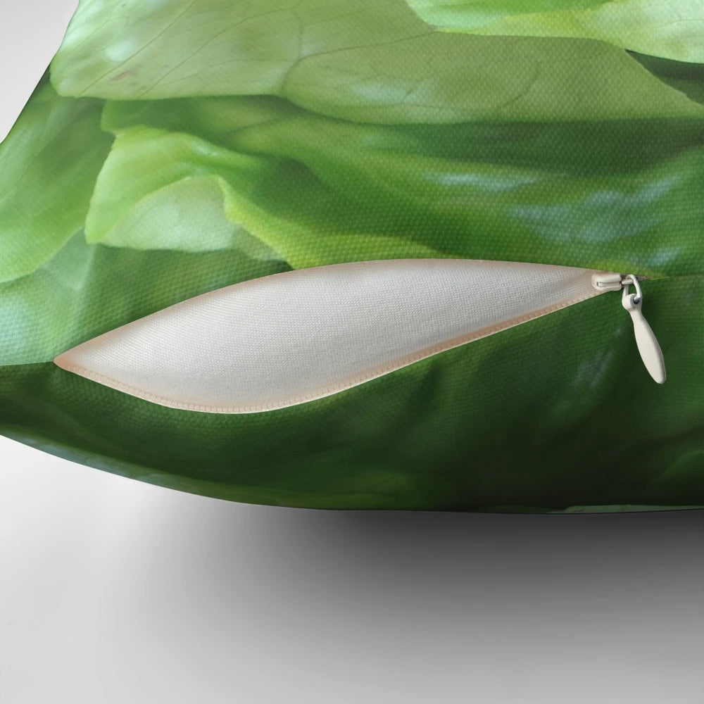 A plush, green lettuce-shaped pillow for comfortable and decorative home accents.