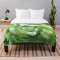 Soft and plush lettuce-themed blanket for home decor