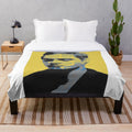 Soft and cozy plush blanket with a lithium-inspired design