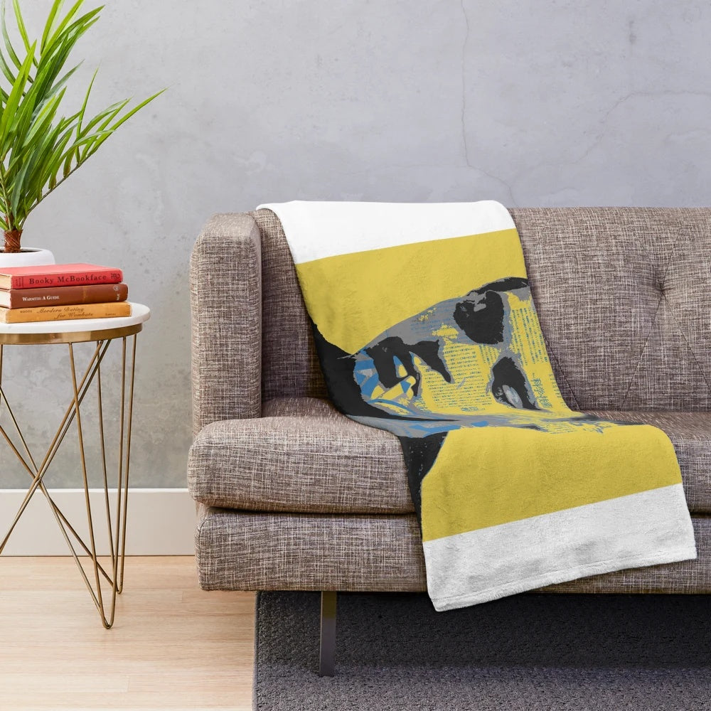 Soft and cozy plush blanket with a lithium-inspired design