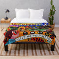 Soft and comfortable LNOTGY plush blanket featuring the band's logo and artwork