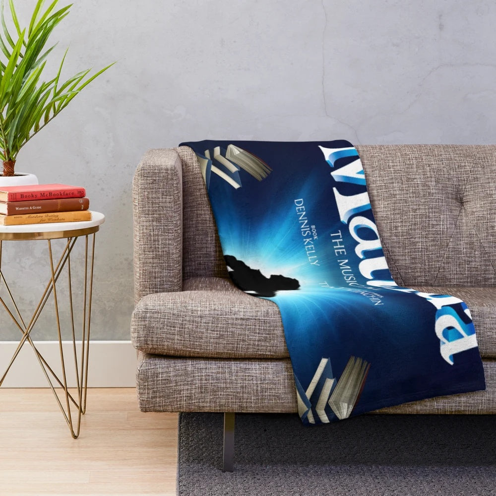 Plush blanket featuring a minimalist Matilda movie design