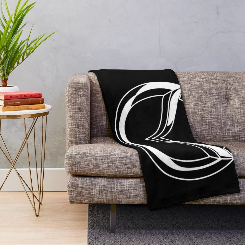 Mazda plush blanket with car logo design