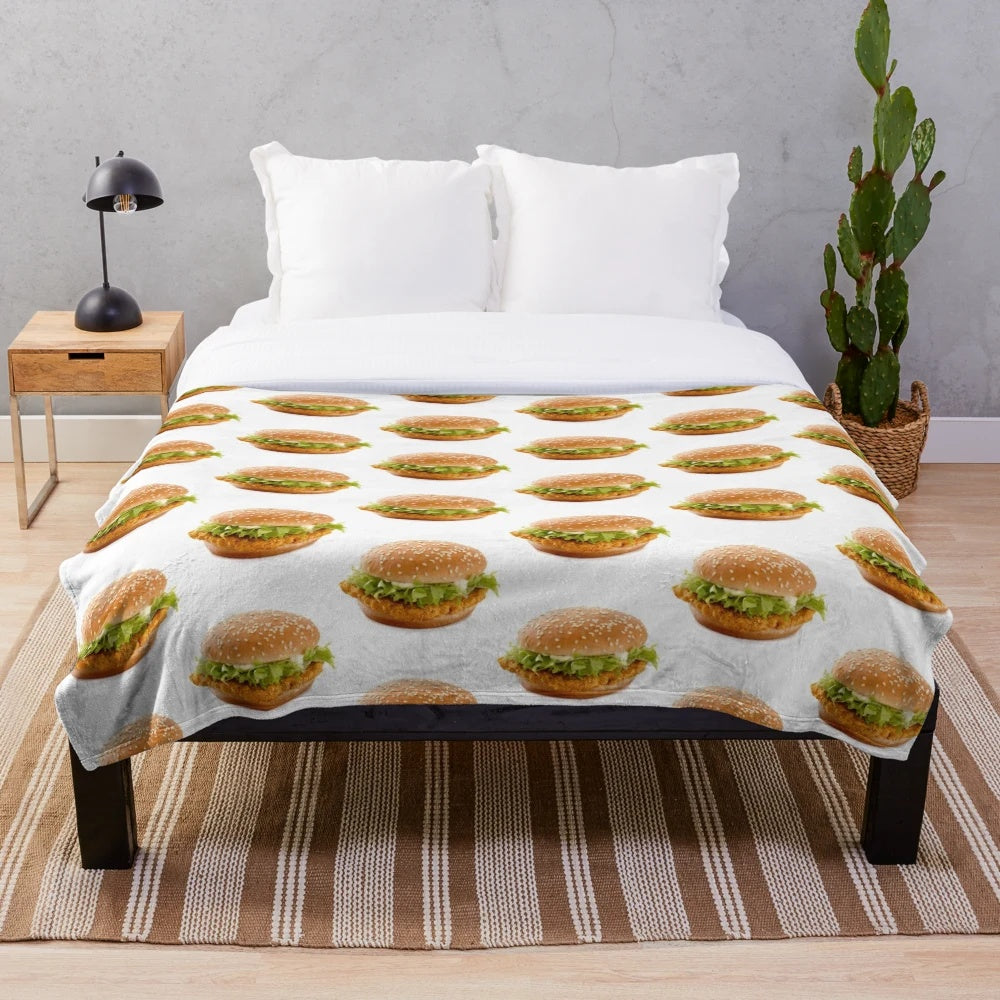 Soft and plush McChicken-inspired blanket