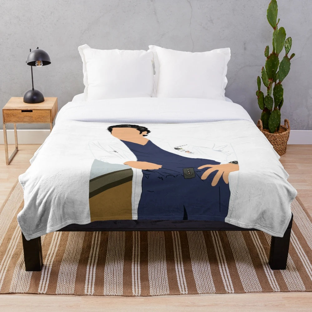 Mcdreamy plush blanket featuring Derek Shepherd from Grey's Anatomy