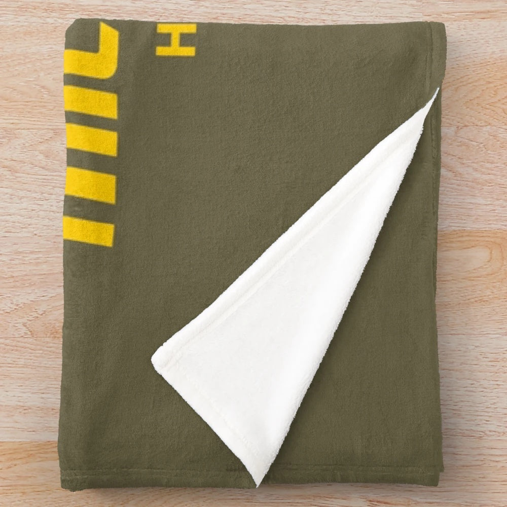 Soft and comfortable plush blanket in Michigan Tech colors