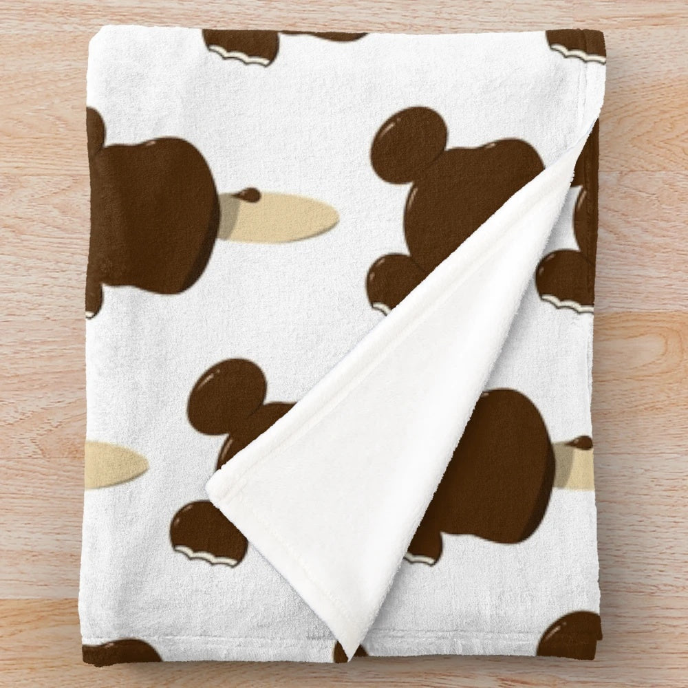 Soft and cuddly plush blanket featuring a Mickey Mouse ice cream design