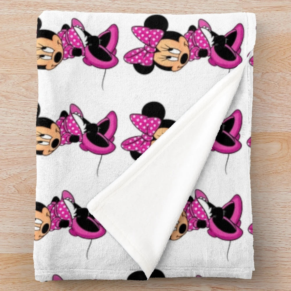 Minnie mouse pink plush blanket