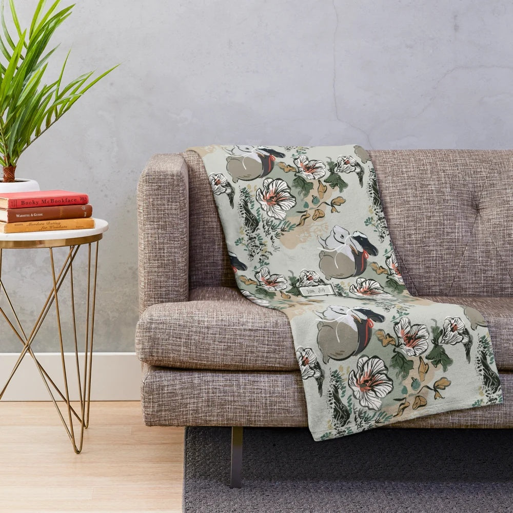 Modao Zushi inspired plush blanket with traditional design