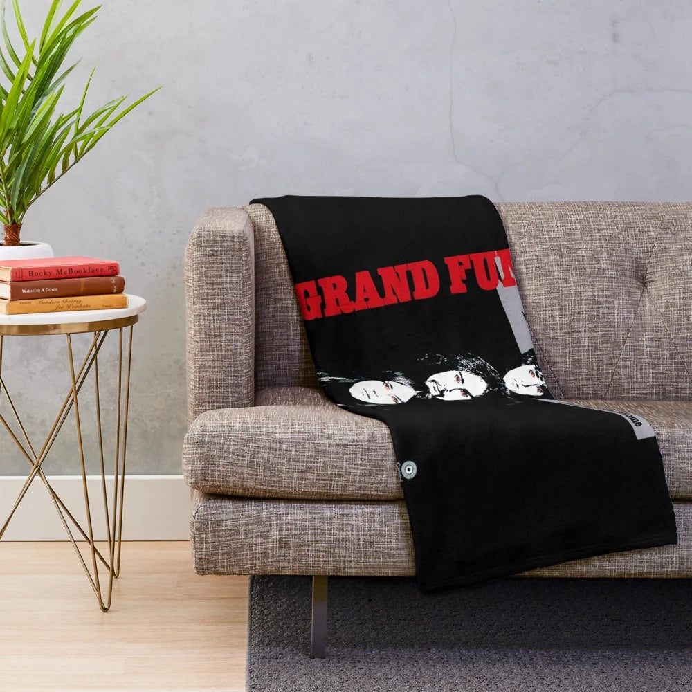Soft and cozy plush blanket with music-inspired design