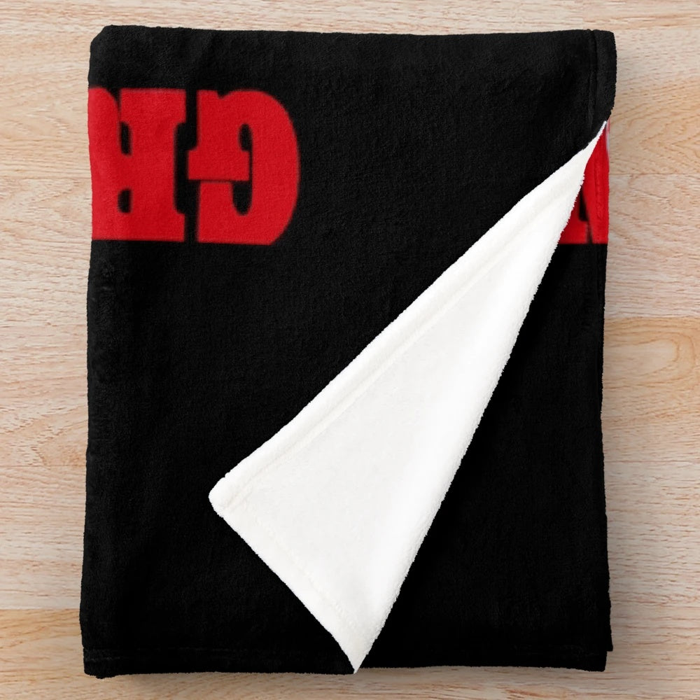 Soft and cozy plush blanket with music-inspired design