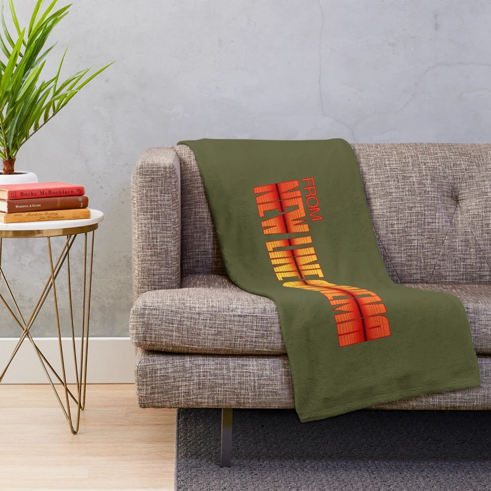 New Line Cinema-inspired plush blanket with a cozy, soft design