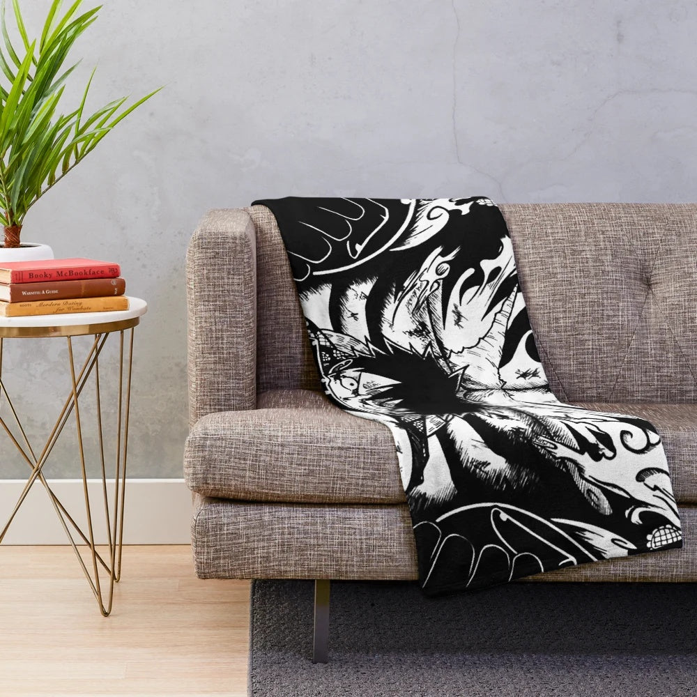 Luffi One Piece inspired plush blanket