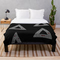 Optimistic plush blanket with inspiring design