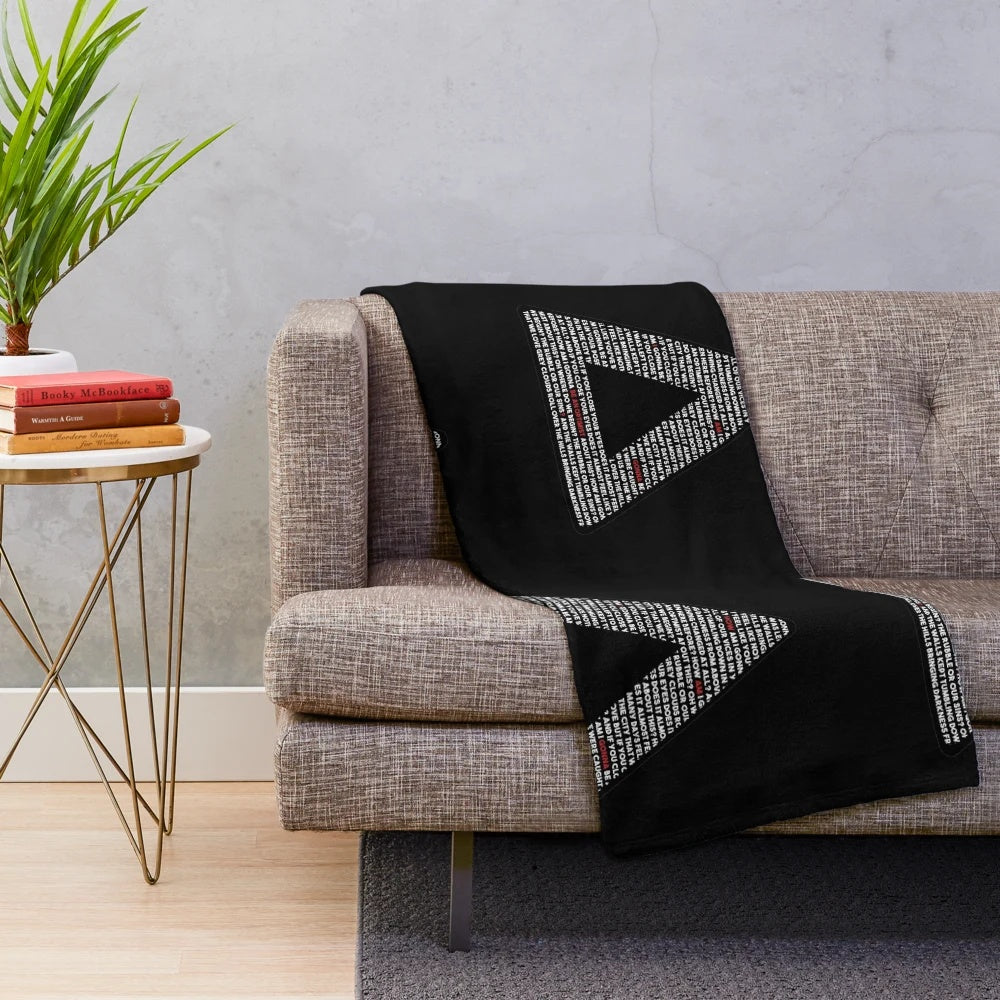 Optimistic plush blanket with inspiring design