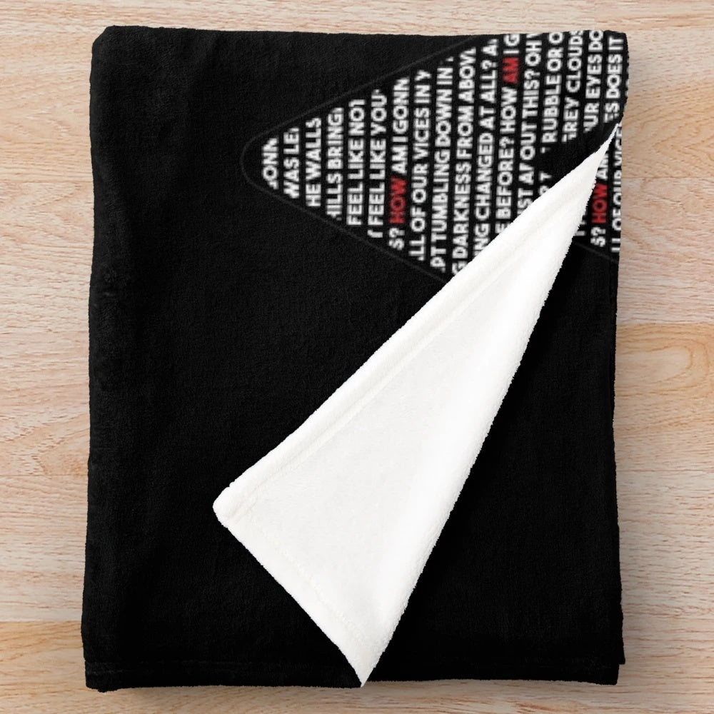 Optimistic plush blanket with inspiring design