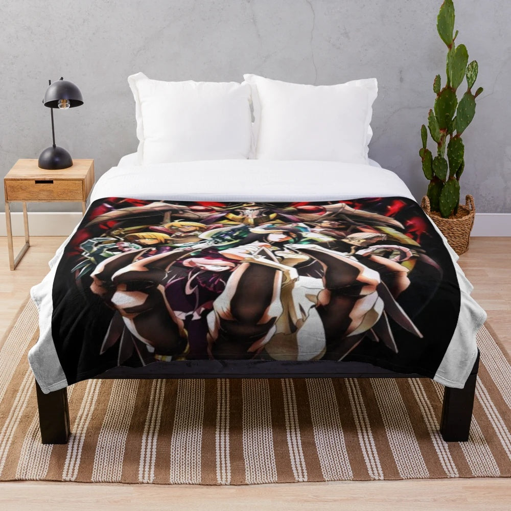 Overlord anime-inspired plush blanket with soft and cozy design