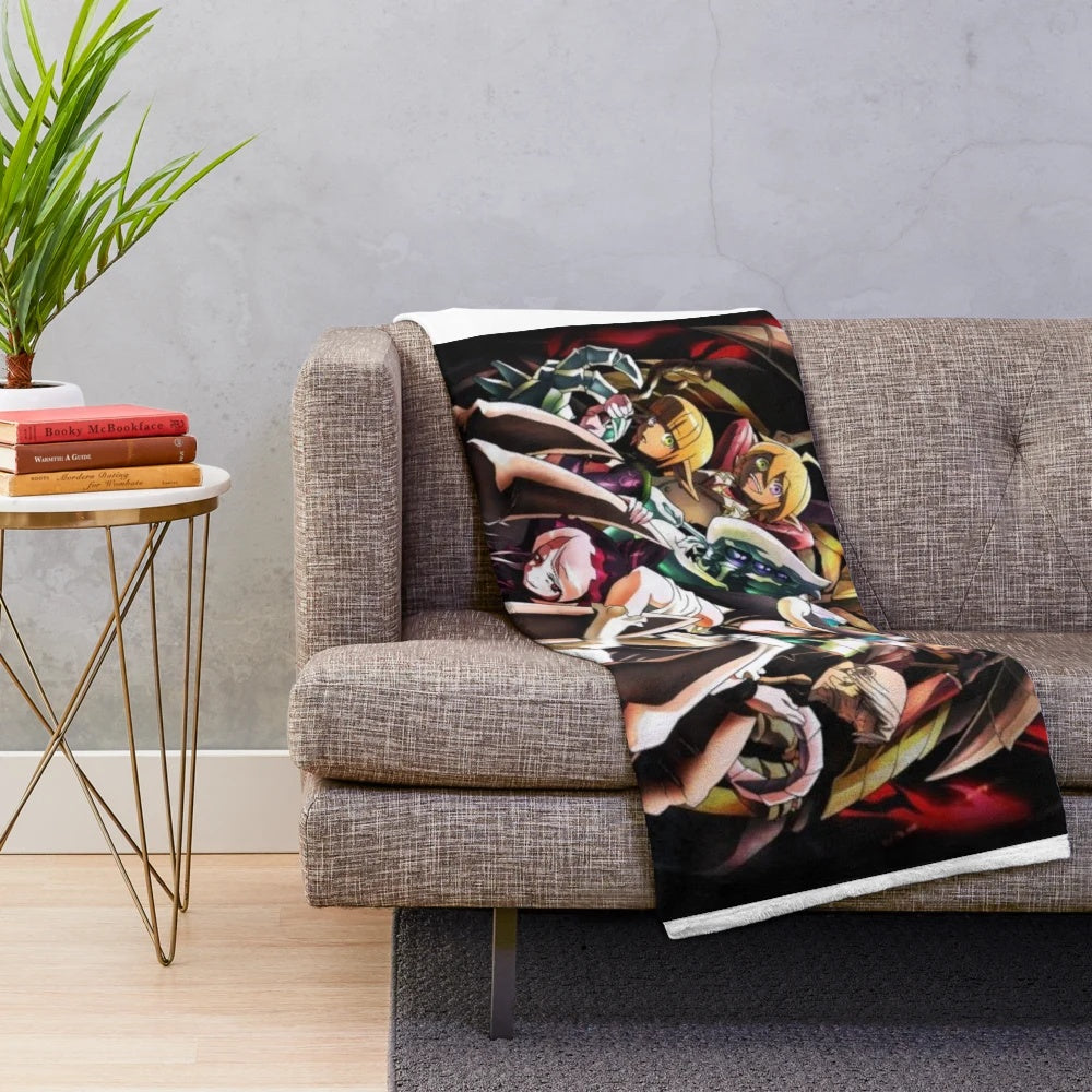 Overlord anime-inspired plush blanket with soft and cozy design