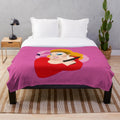 Soft and plush pink flamingo-themed blanket for cozy and quirky home decor