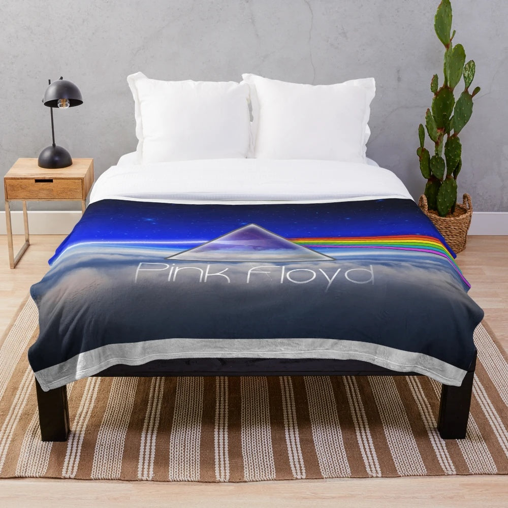 Soft and cozy pink floyd plush blanket