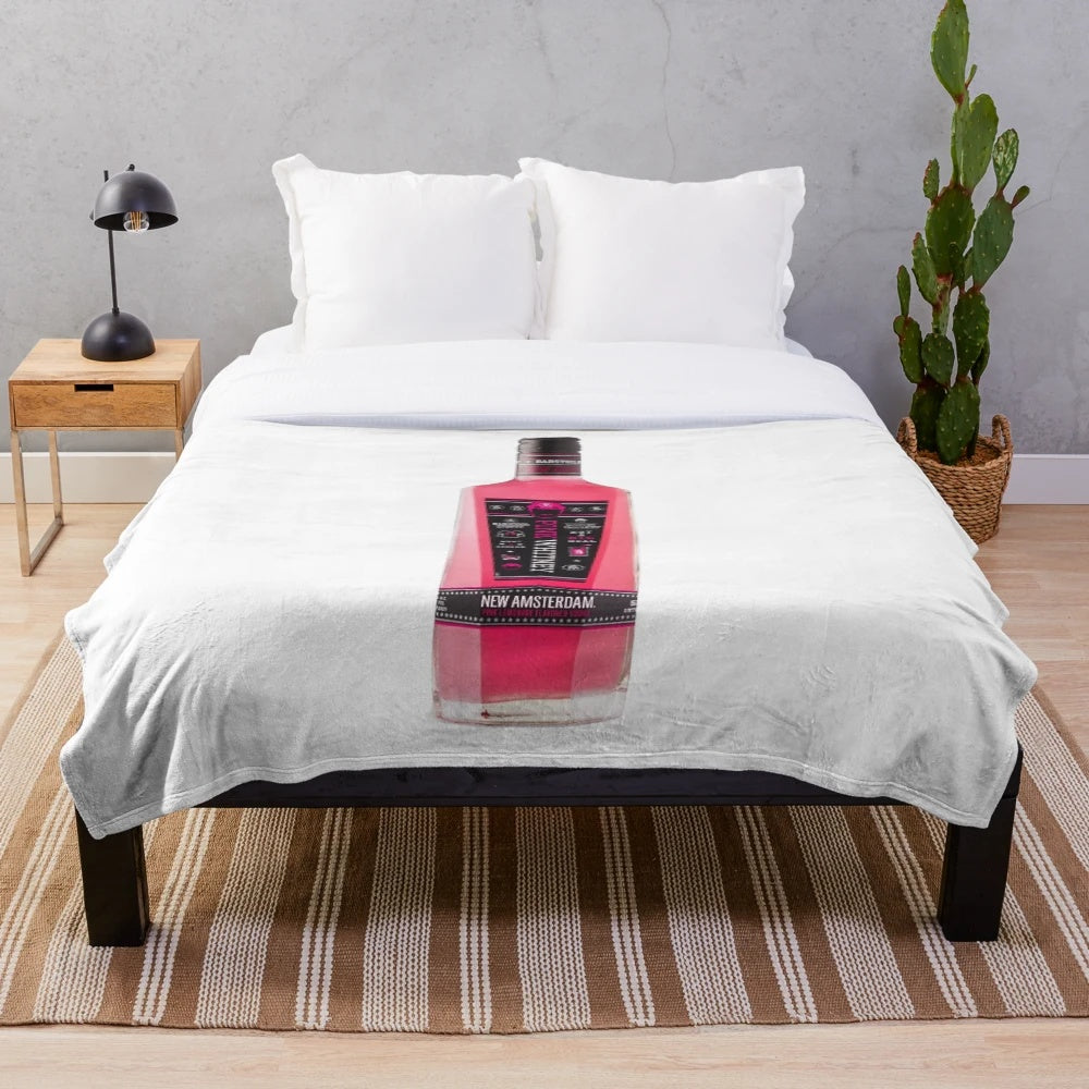 Soft and plush pink blanket featuring Barstool Sports branding