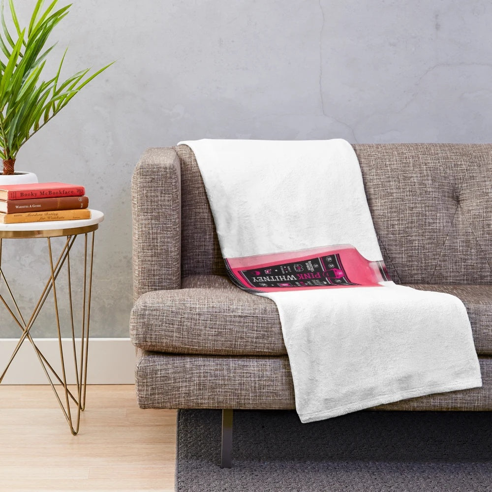 Soft and plush pink blanket featuring Barstool Sports branding