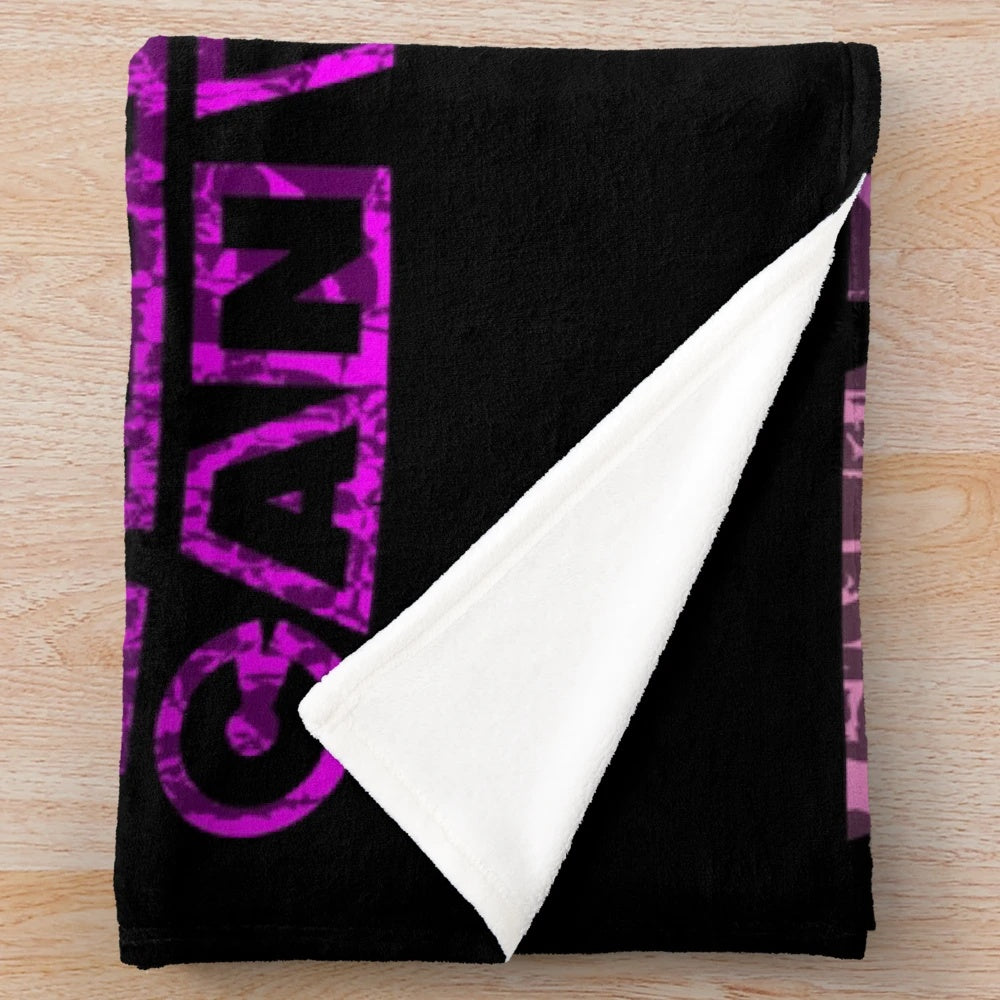 Pink plush blanket featuring P!nk song lyrics