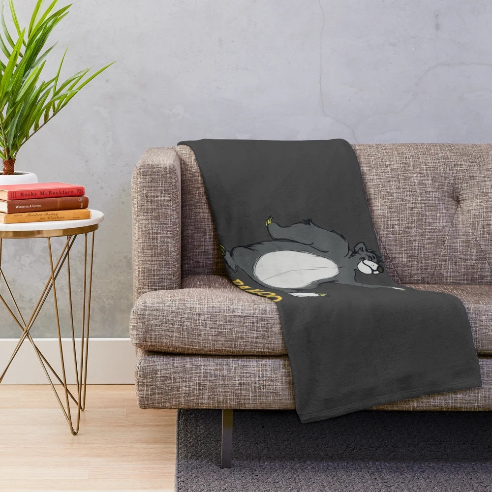 Soft and cozy plush blanket with a Baloo inspired design