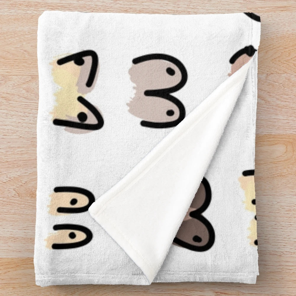 Soft and plush blanket with boobs design, celebrating women's empowerment