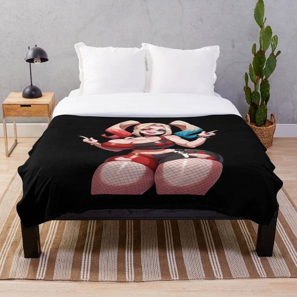 Plush blanket featuring a popular female cartoon character
