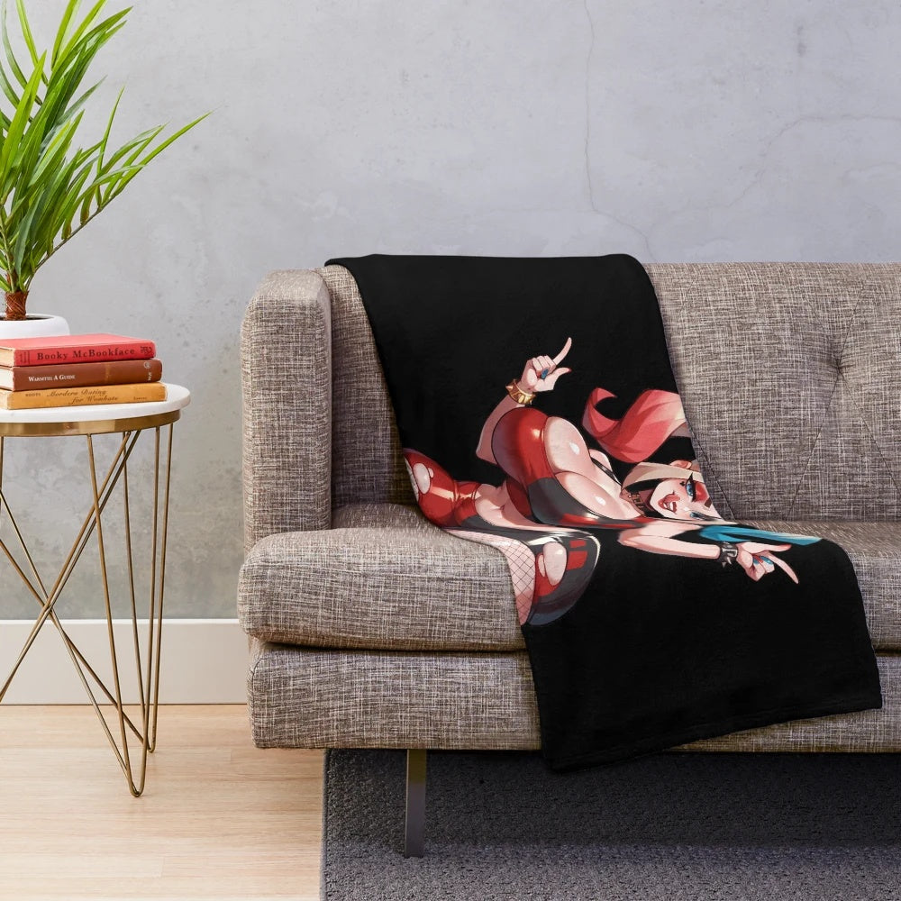 Plush blanket featuring a popular female cartoon character