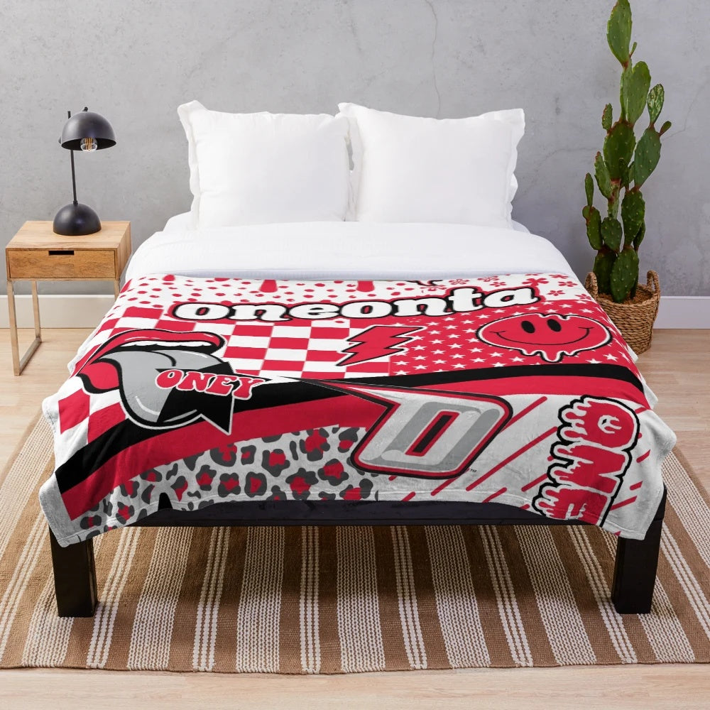 Soft and cozy plush blanket with a variety of trendy patterns and designs