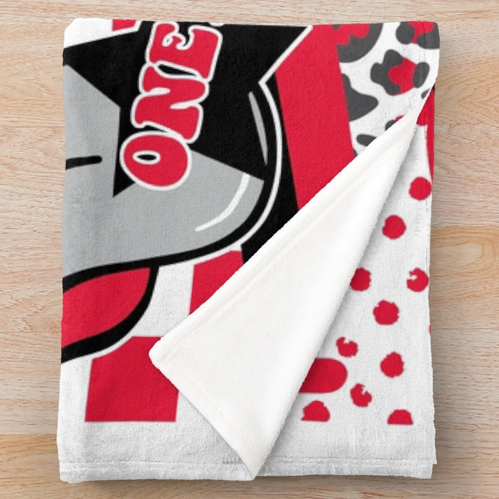 Soft and cozy plush blanket with a variety of trendy patterns and designs