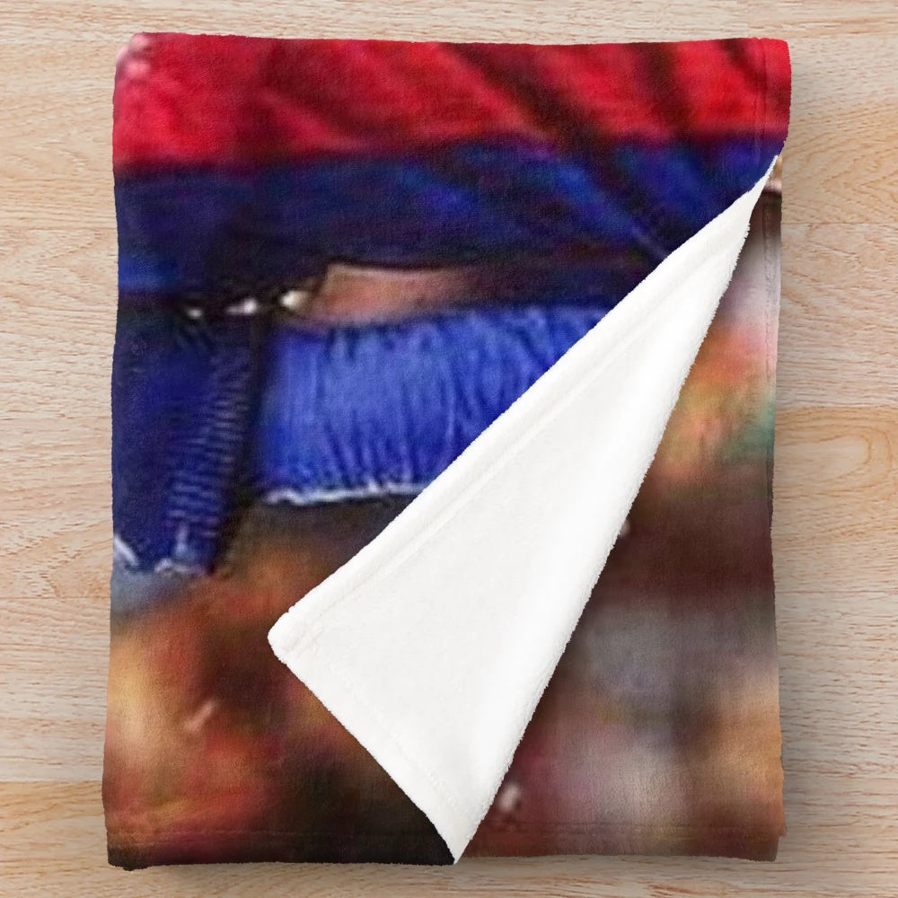 Soft and plush blanket with football player design