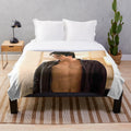 Plush blanket featuring hot damon scene from vampire diaries