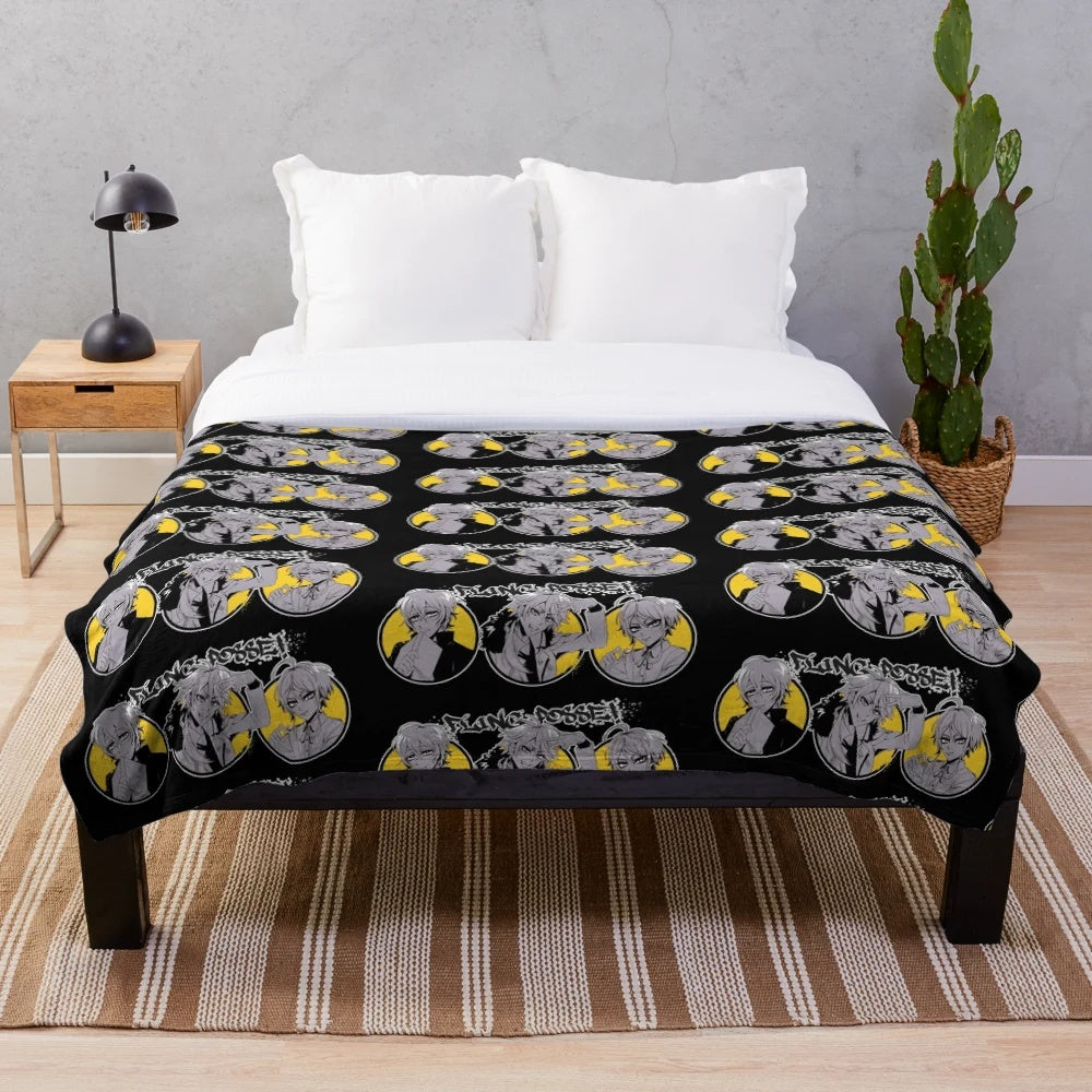 Soft and plush blanket with Hypmic inspired design