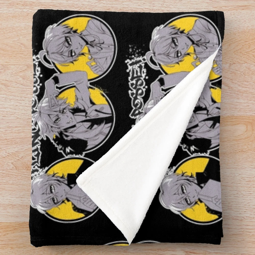 Soft and plush blanket with Hypmic inspired design