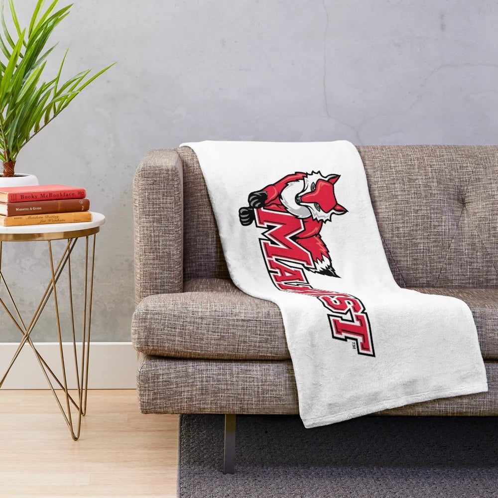 Marist College-themed plush blanket