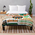 Soft and plush blanket in the colors of the Miami Canes