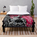 Soft and plush blanket featuring a music-inspired design