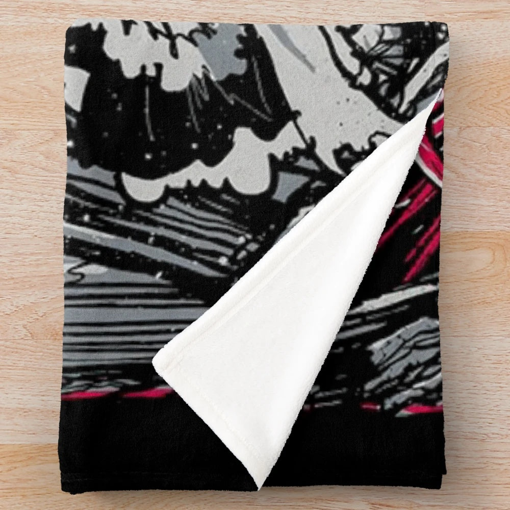 Soft and plush blanket featuring a music-inspired design