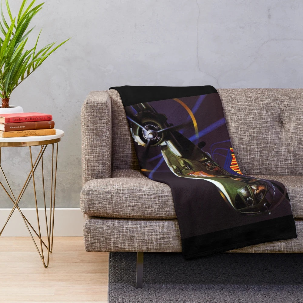 Plush blanket with Night Ranger design
