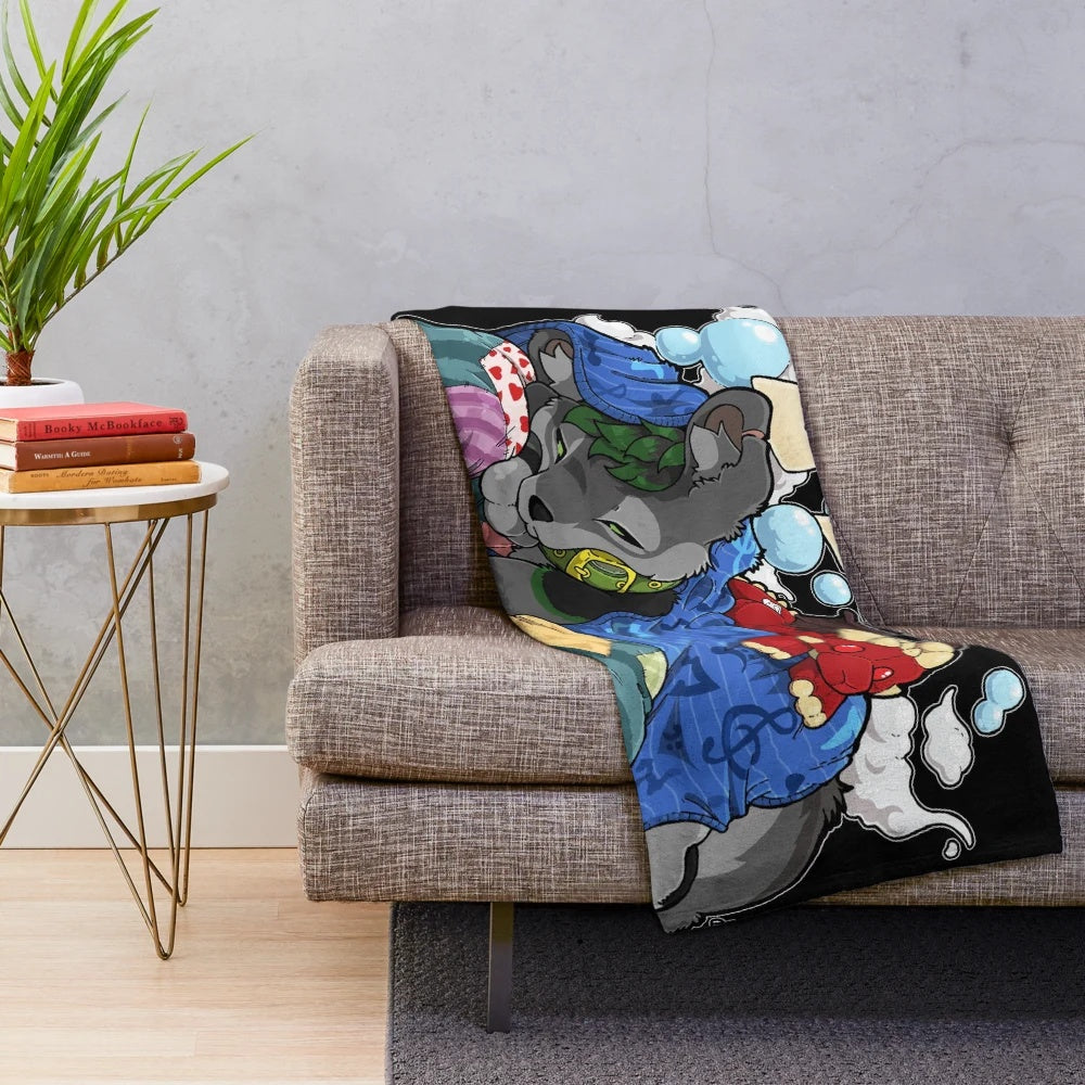 Soft and cuddly plush blanket with a furry design