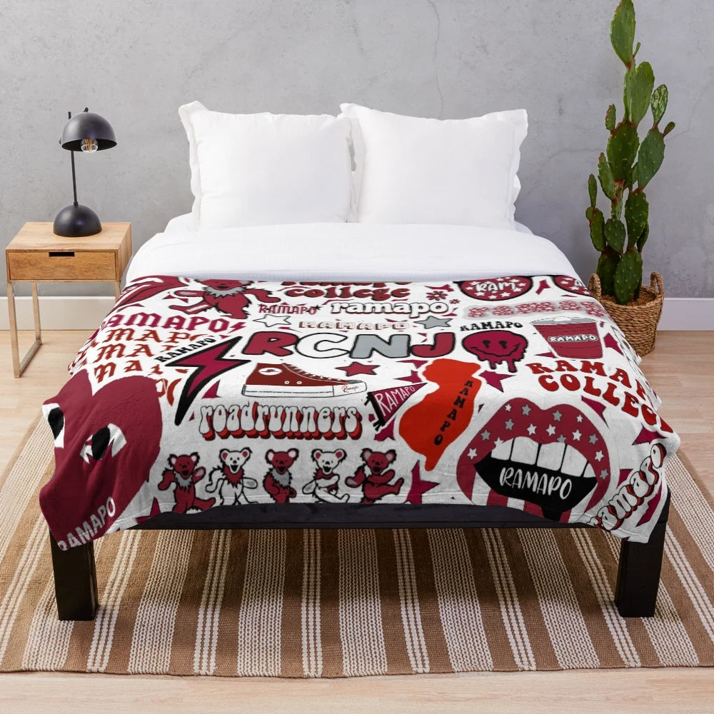 Ramapo College Roadrunners plush blanket
