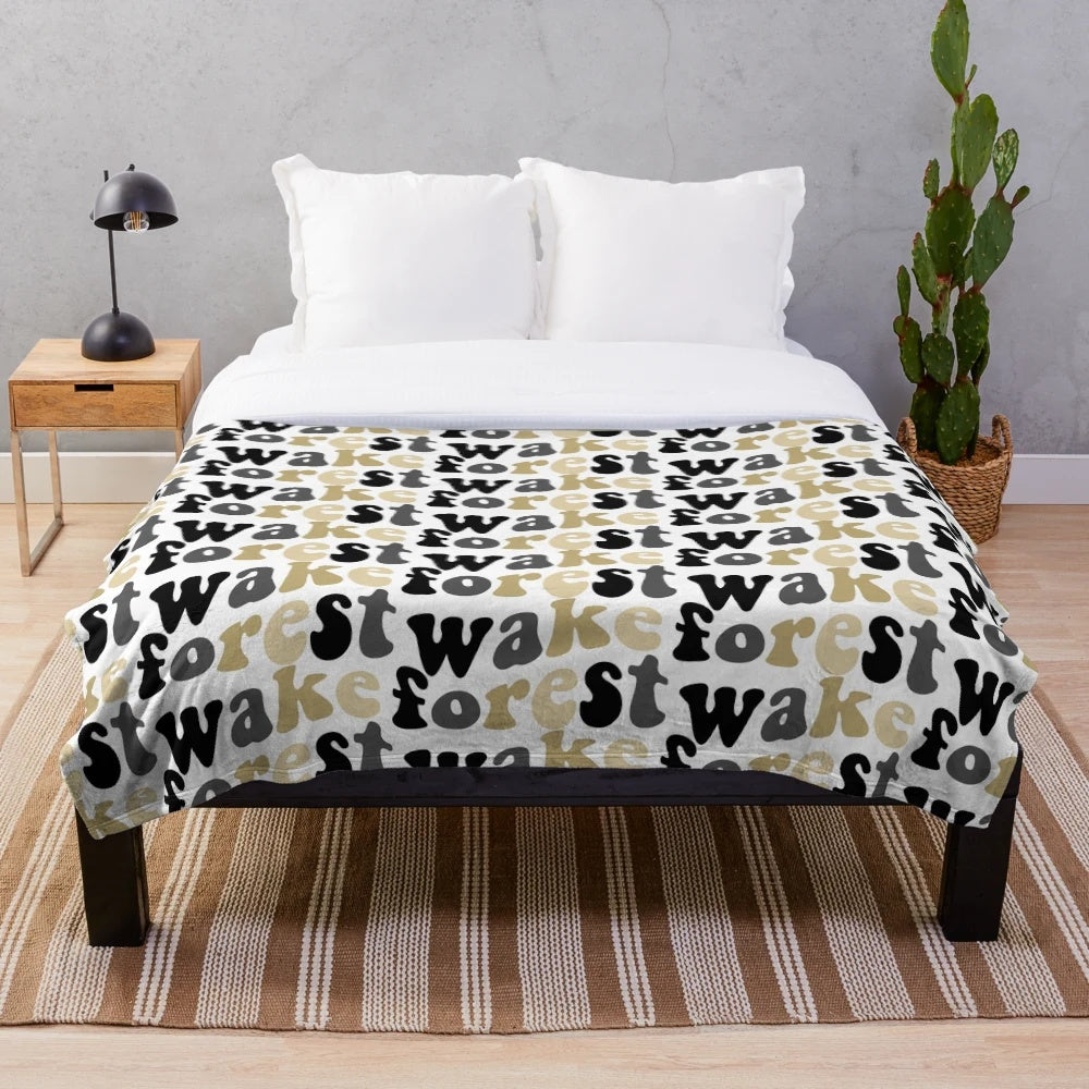 Soft and Cozy Plush Blanket with University Colors and Logo