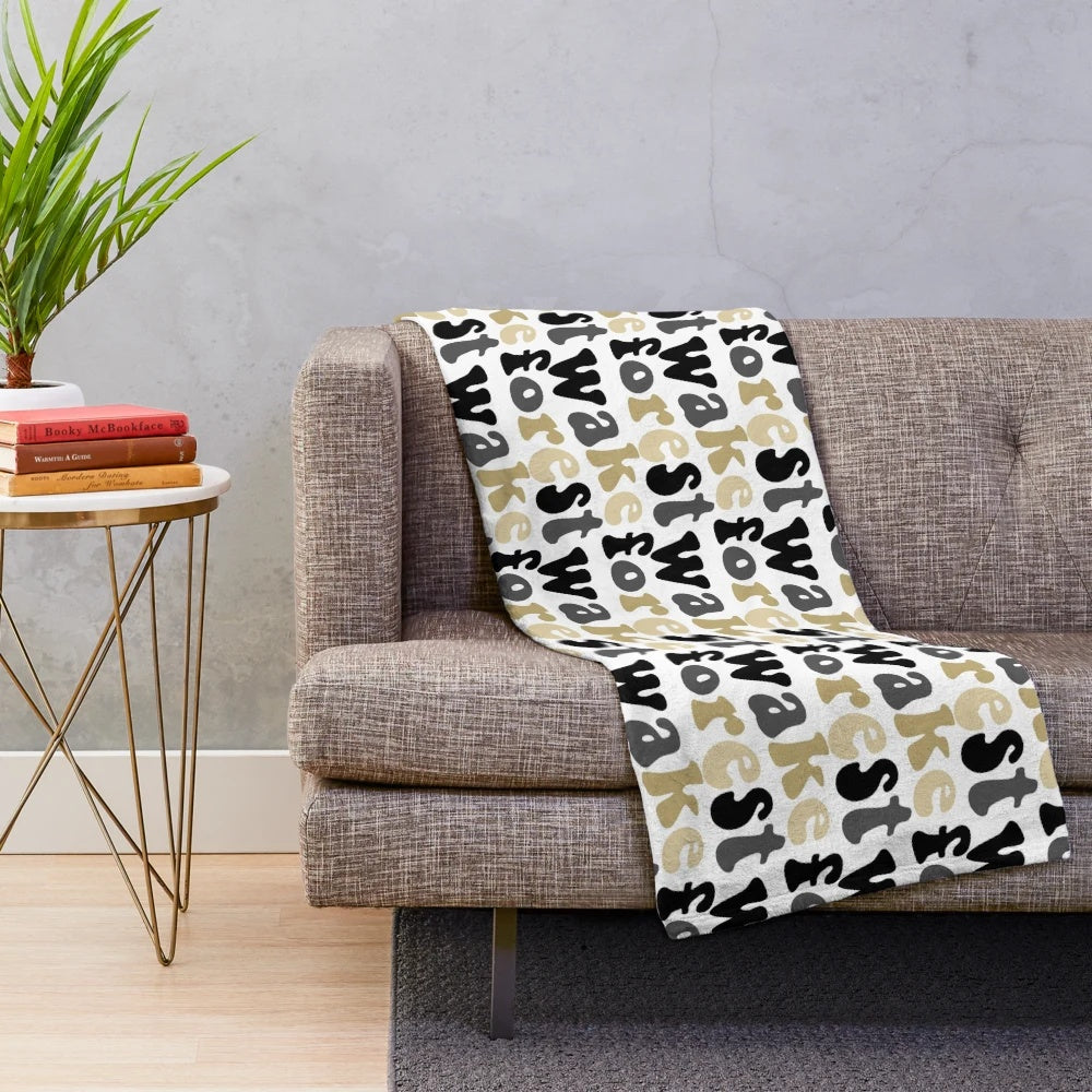 Soft and Cozy Plush Blanket with University Colors and Logo
