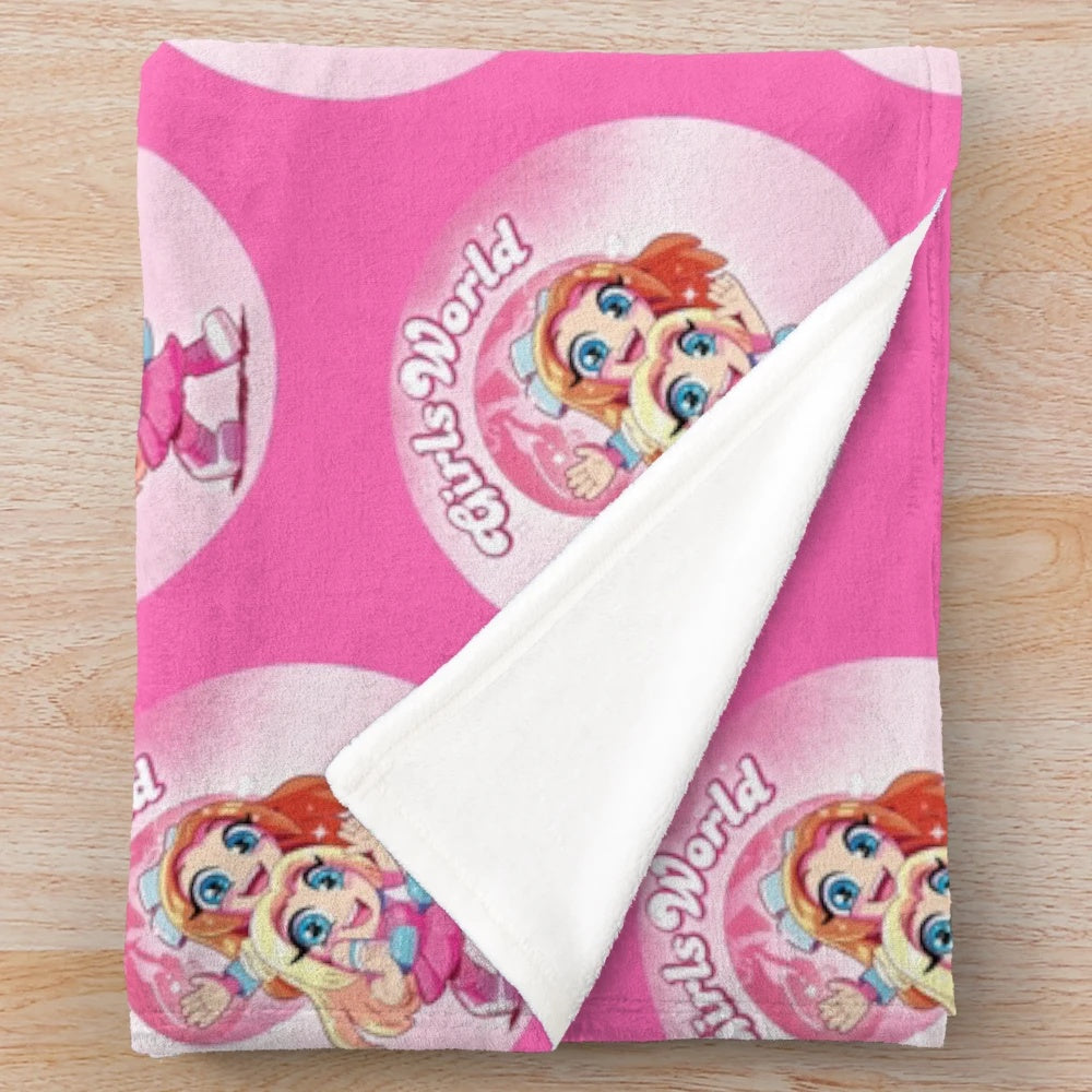 Soft and Cozy Plush Blanket with Hey Cuties Inspired Design