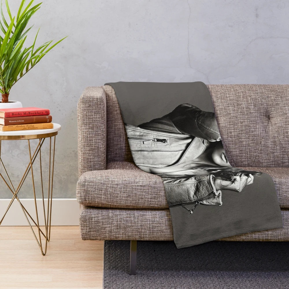 Soft and plush blanket featuring Jennifer Aniston's character Rachel Green from the hit TV series Friends